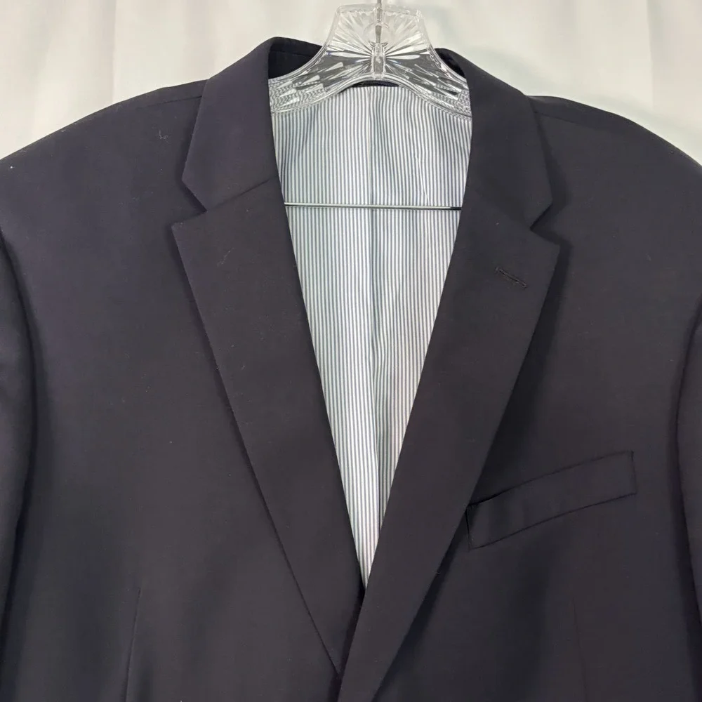 Tommy Hilfiger Men's 44R Navy Wool Blend Blazer Sport‎ Coat 2-Button Jacket